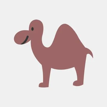 Icon camel. Islamic elements of Ramadhan, Eid Al Fitr, Eid Al Adha. Icons i.. イラスト素材