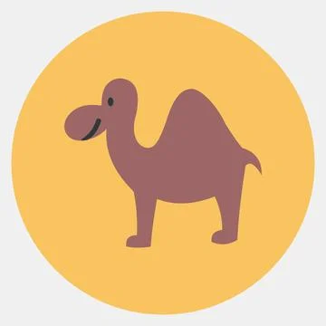 Icon camel. Islamic elements of Ramadhan, Eid Al Fitr, Eid Al Adha. Icons i.. Illustrazione stock