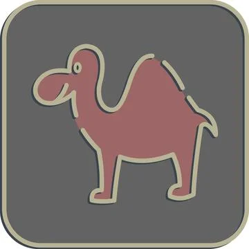 Icon camel. Islamic elements of Ramadhan, Eid Al Fitr, Eid Al Adha. Icons i.. Illustrazione stock
