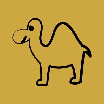 Icon camel. Islamic elements of Ramadhan, Eid Al Fitr, Eid Al Adha. Icons i.. Stockillustratie