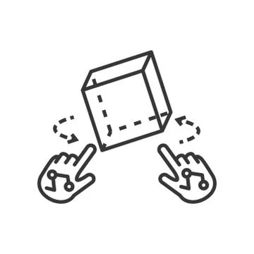 Icon of camera 360 degrees, virtual tour line detailed Stock Illustration
