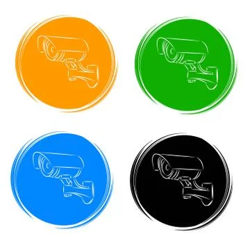 Icon camera cctv Illustrazione stock