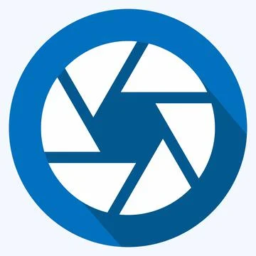 Icon Camera I - Long Shadow Style - Simple illustration,Editable stroke 스톡 일러스트