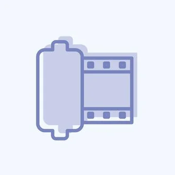 Icon Camera Roll. suitable for Photo Editing symbol. two tone style. simple d Illustrazione stock