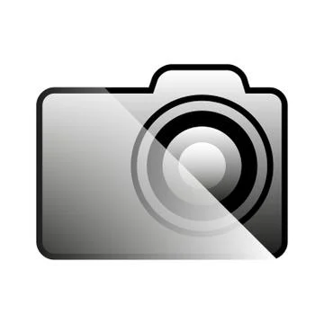 Icon camera, vector illustration. Illustrazione stock