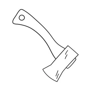 Icon Of Camping Axe Stock Illustration