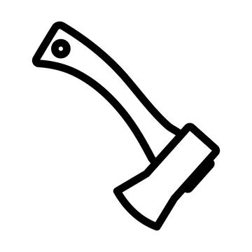 Icon Of Camping Axe Stock Illustration