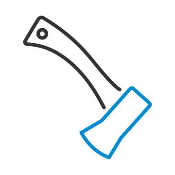 Icon Of Camping Axe Stock Illustration