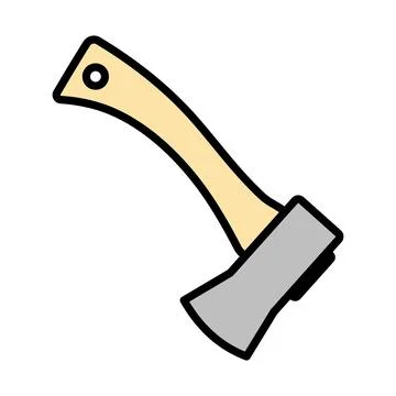 Icon Of Camping Axe Stock Illustration