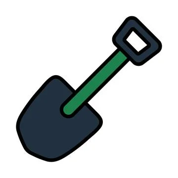 Icon Of Camping Shovel Stock Illustration