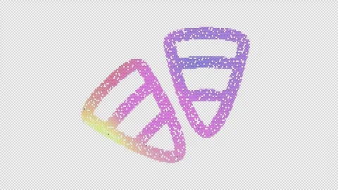 Icon candy corn is made up of LED square shapes that shimmer and flicker. There Stock Footage 296730691