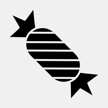 Icon candy. Illustration of halloween elements. Icon in glyph style. 스톡 일러스트