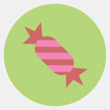 Icon candy. Illustration of halloween elements. Icon in color mate style. 스톡 일러스트