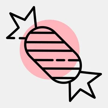 Icon candy. Illustration of halloween elements. Icon in color spot style. 스톡 일러스트