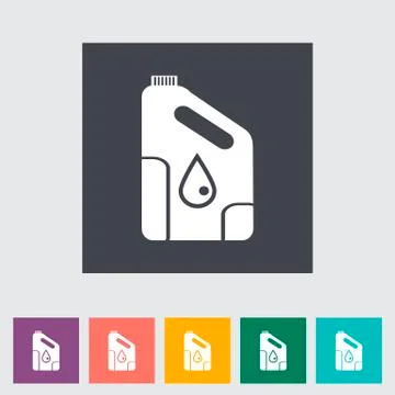 Icon cans of engine oil. Illustrazione stock