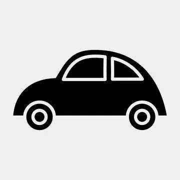 Icon car. Transportation elements. Icons in glyph style. Good for prints, p.. Stock Illustration