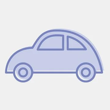 Icon car. Transportation elements. Icons in two tone style. Good for prints.. Stock Illustration