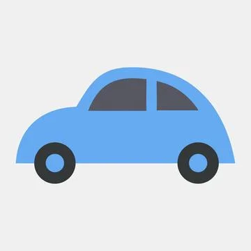 Icon car. Transportation elements. Icons in flat style. Good for prints, po.. イラスト素材