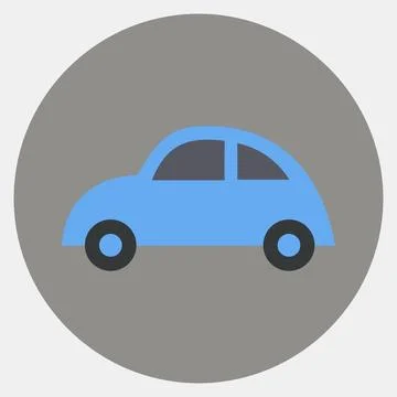 Icon car. Transportation elements. Icons in color mate style. Good for prin.. Stockillustratie