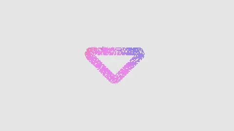 Icon caret down is made up of LED square shapes that shimmer and flicker. There Stock Footage 291960782