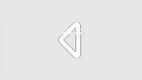 Icon caret left is distorted. Glitch. Noise, chromatic aberration, geometric Stock Footage 302049473