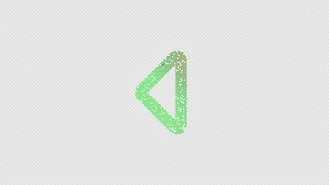 Icon caret left is made up of LED square shapes that shimmer and flicker. There Vídeos de archivo 291985539