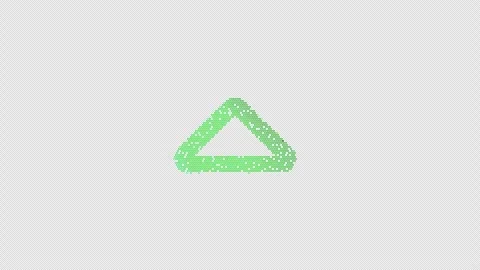 Icon caret up is made up of LED square shapes that shimmer and flicker. There Vídeos de archivo 291985419