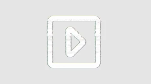 Icon caret square right is distorted. Glitch. Noise, chromatic aberration, Stock Footage 302048553