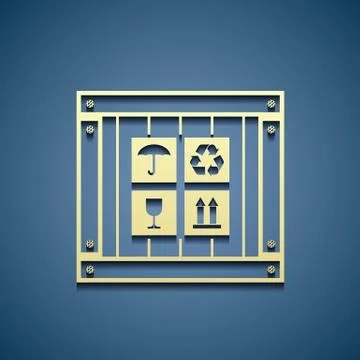 Icon cargo box. Stock Illustration
