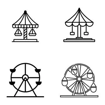 Icon carousel vector Stock Illustration