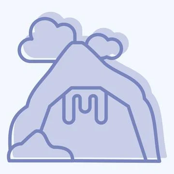Icon Cave. related to Alaska symbol. two tone style. simple design editable.. Stock Illustration