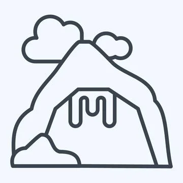 Icon Cave. related to Alaska symbol. line style. simple design editable. si.. Stock Illustration