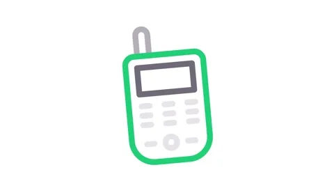Icon of a cell phone, representing mobile communication. Stock Footage 334766190