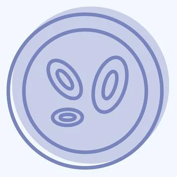 Icon Cell. related to Bioengineering symbol. two tone style Stock Illustration