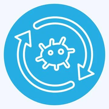 Icon Cell Reprogramming. related to Bioengineering symbol. blue eyes style イラスト素材