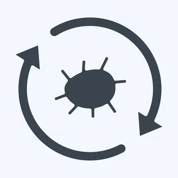 Icon Cell Reprogramming. related to Bioengineering symbol. glyph style Stock Illustration