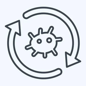 Icon Cell Reprogramming. related to Bioengineering symbol. line style Stock Illustration