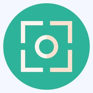 Icon Center Focus - Flat Style - Simple illustration,Editable stroke Stock Illustration