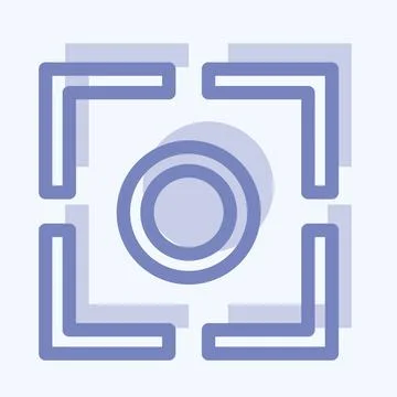 Icon Center Focus - Two Tone Style - Simple illustration,Editable stroke Stock Illustration