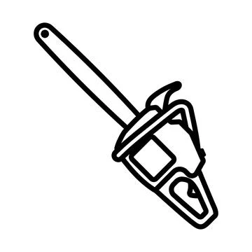 Icon Of Chain Saw Stock Illustration