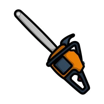 Icon Of Chain Saw Stock Illustration