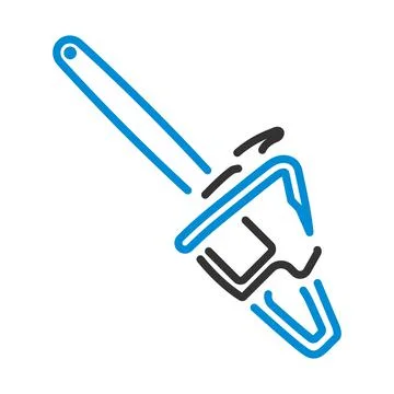 Icon Of Chain Saw Stock Illustration