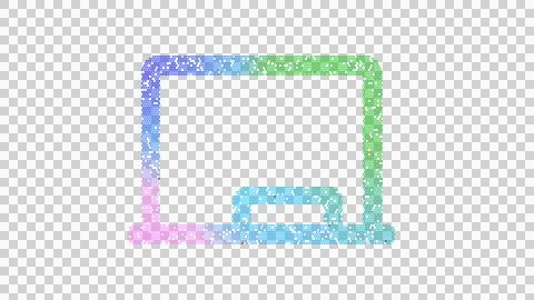 Icon chalkboard is made up of LED square shapes. There are bright diodes and Stock Illustration