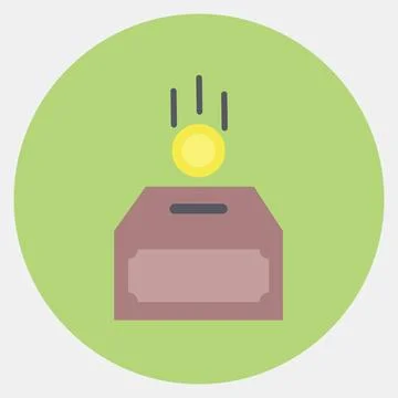 Icon charity. Islamic elements of Ramadhan, Eid Al Fitr, Eid Al Adha. Icons.. イラスト素材