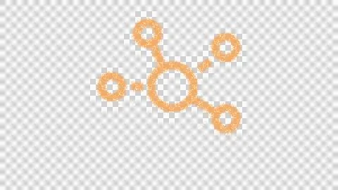 Icon chart network is made of yellow grains of sand. Some grains of sand fall Stock Illustration
