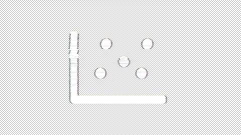 Icon chart scatter is distorted. Glitch. Noise, chromatic aberration, geometric Stock Footage 305894625