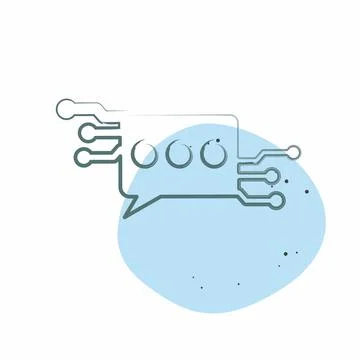 Icon Chat Bot. related to Artificial Intelligence symbol. Color Spot Style Stockillustratie