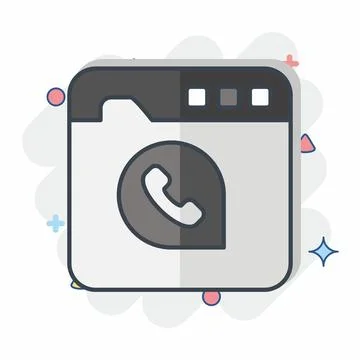 Icon Chat Message. related to Communication symbol. comic style. simple des.. Stock Illustration