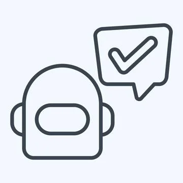 Icon Chatbot. related to Speech symbol. line style. design editable 스톡 일러스트