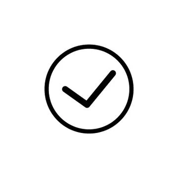 Icon of check box. vector illustration black on white background Stock Illustration